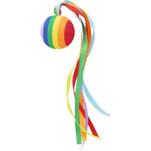 Car Antenna Ball EVA Aerial Long Ribbon Rainbow Ball Car-Styling Vehicle Antenna Decoration Professional and Fashion Exterior Accessories