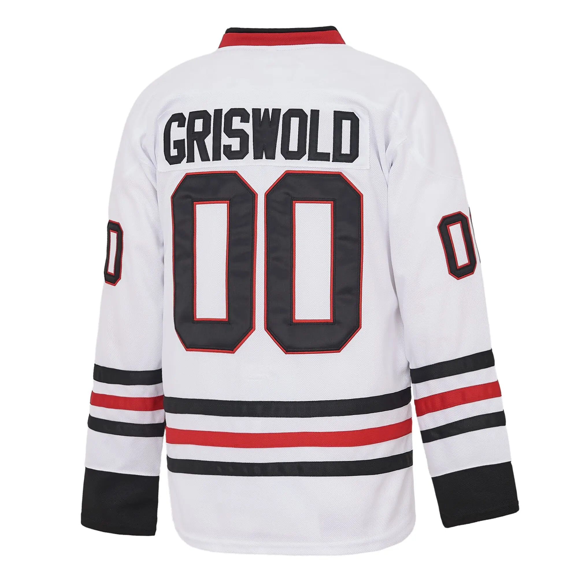 Griswold 00 Hockey Jersey for Men, Christmas Vacation Movie Replica, Embroidered Long-Sleeved Sporty Outerwear for Party & Training, Sporty Sports Outerwear