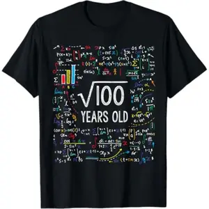 Square Root of 100 Tenth Birthday Gift Ideas for Ten Year Old Math Enthusiasts TShirt
