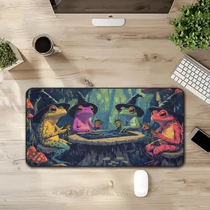Dartfrog Gaming Mat, Dartfrog Play Mat, Magic the gathering, Frog Deskmat, Rainbow Frog Mat, MTG Gift