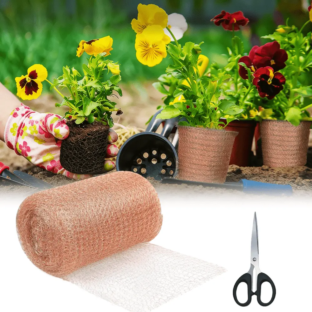 1 Set 30 FT Pure Copper Mesh Roll with Scissors,Double Layer Anti-Slug & Mouse Proofing Wire Mesh for Garden Pots,Pipe Holes & Pest Control,Halloween Christmas Party Gifts,DIY Hand Tools Kits
