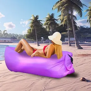 1 Pack Ultra Comfortable Inflatable Lounge Chair Sofa Bed with Convenient Storage Bag, Foldable & Portable, Durable Air Cushion for Stable Support, Fast Inflating, 2-in-1 Sofa & Sleeping Pad, Perfect for Camping, Beach & Outdoor Relaxation, Great Fes