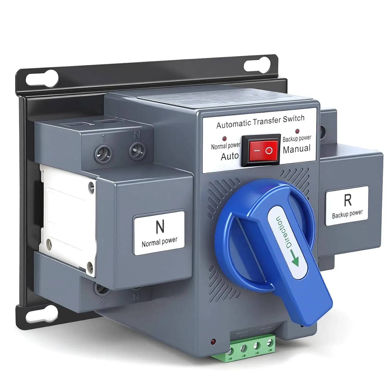 110V 63A 2P Automatic Transfer Switch (ATS), 50/60Hz | Dual Power Generator Changeover Switch, For Powering Refrigerators, Furnaces, Lights, And Other Critical Home Circuits