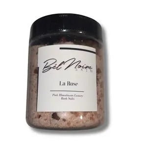 La Rose Pink Himalayan Luxury Bath Salts for Relaxation, Exfoliation, and Moisturizing