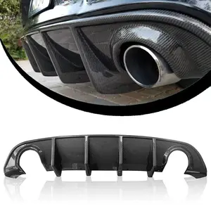 One Direct Carbon Fiber Style Rear Bumper Diffuser for Dodge Charger SRT 2015-2023 OE Style Splitter PP Material High-Quality Sporty Look Glossy Black Carbon Fiber Pattern