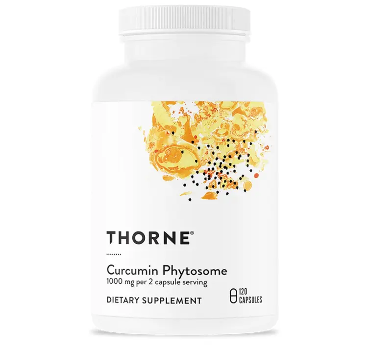 THORNE Organic Curcumin Phytosome (Meriva) 1000mg Dairy-Free Capsules - High-Absorbent Clinically Studied Dietary Supplement - Bone & Joint, Muscle Health, Inflammation Support - 60 Servings