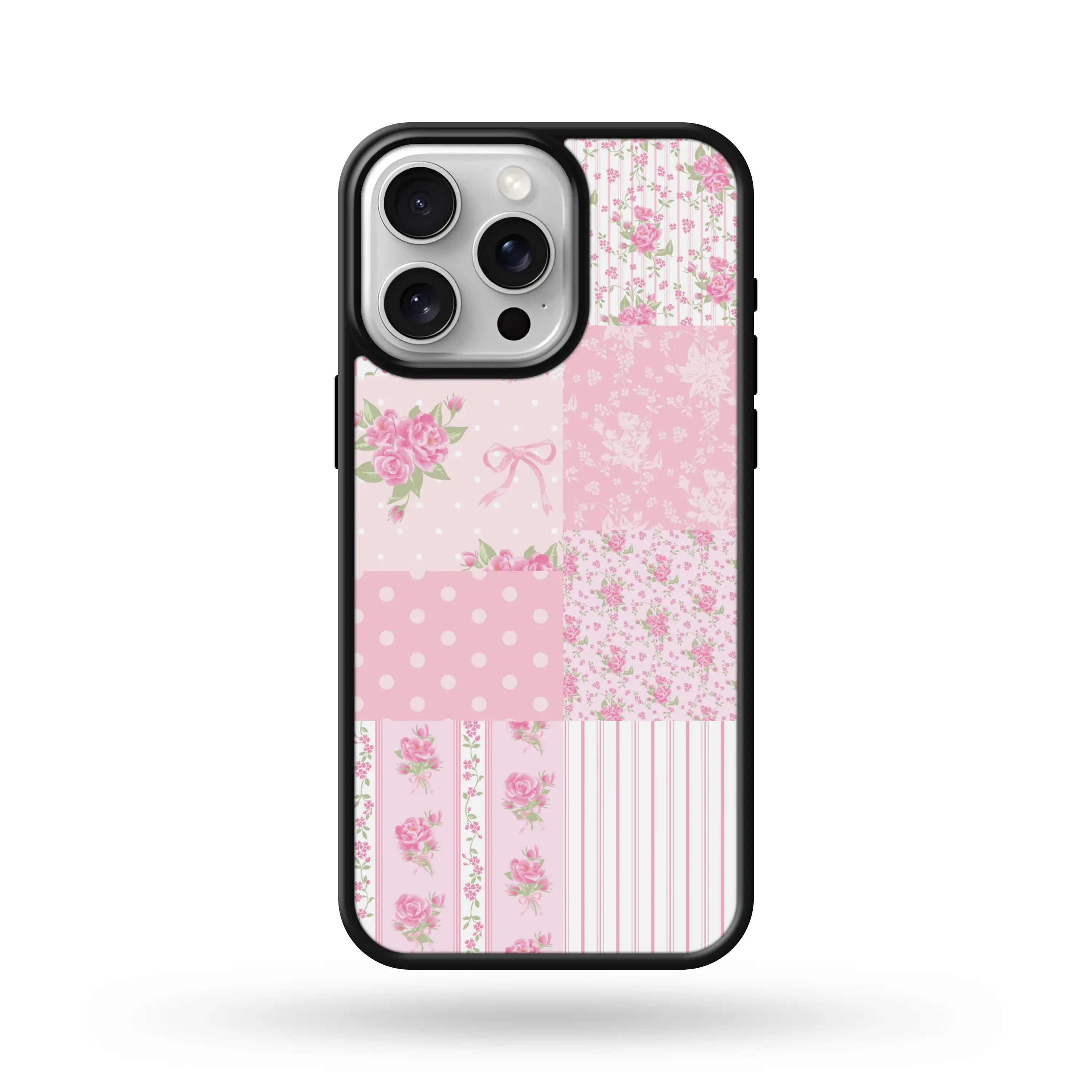 Pink Floral Patchwork Phone Case