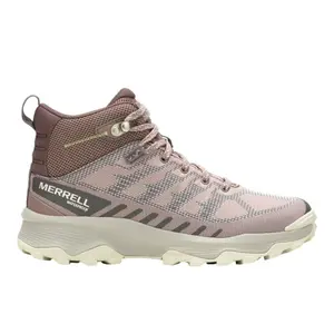 Merrell Womens Speed Eco Mid Lace Up Hiking Hiking Casual Boots Ankle Low Heel 1-2" - Pink