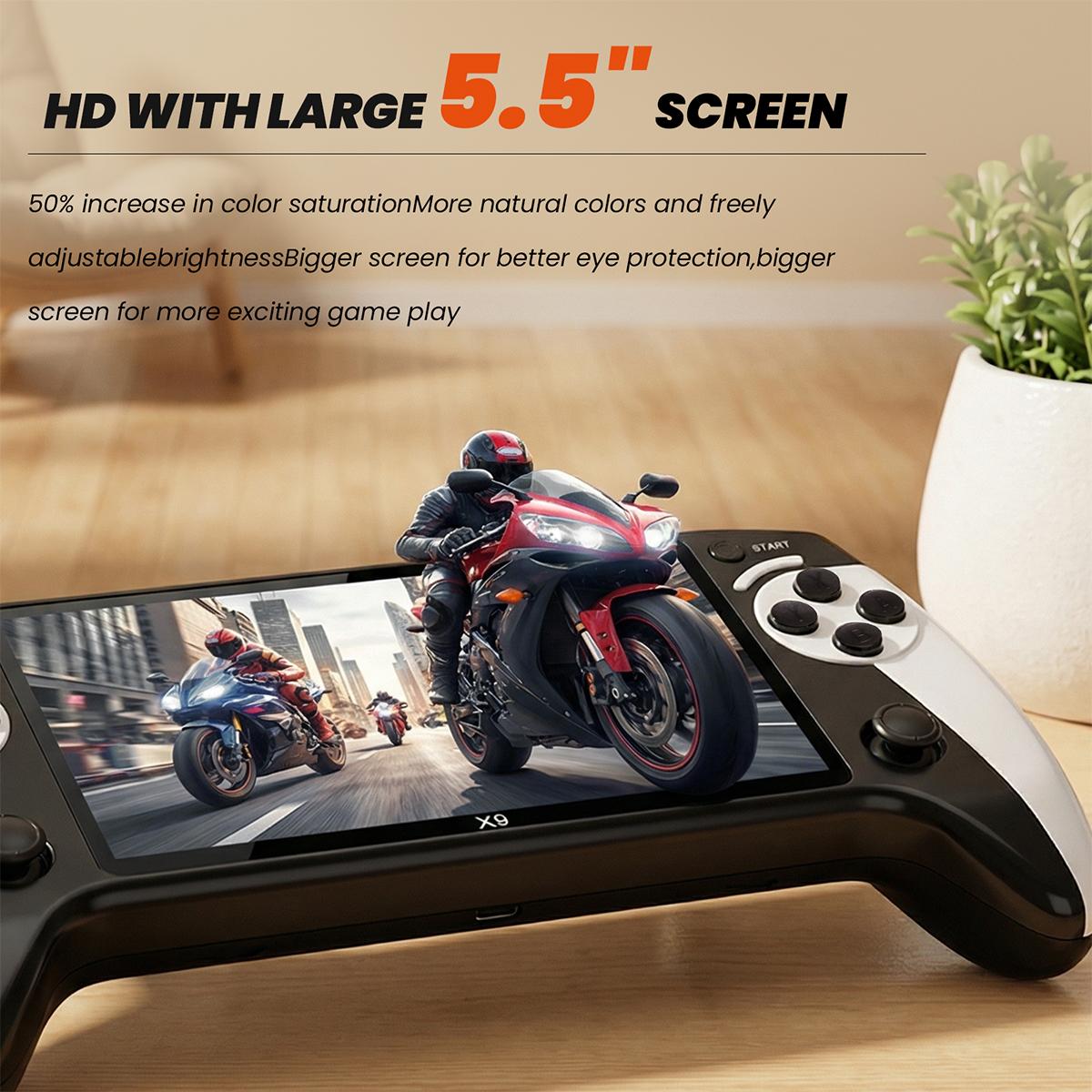 Portable Retro Game Console, 5.5-Inch Large Screen, Ultra HD Graphics ...