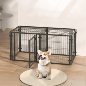 [Bellemave] 47.2" Dog Crate for Small Medium Large Dogs, Puppy Dog Playpen for Yard Indoor Outdoor Use, Pet Dog Cage Kennel