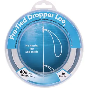 40 lb Pre-Tied Dropper Loop s. Fishing Line Spool. Loops 18 Inches Apart with 5.5 Inch Loop Size.  for Saltwater & Freshwater Fishing.  for Snapper & Other Bottom Feeding Fish.
