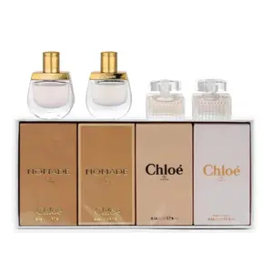 Chloe Ladies 5ml Mini Gift Set – 4-Piece EDT & EDP Travel Sprays Nomade Rose Tangerine Chloe Nomade EDP Floral Fruity Fresh Elegant Sophisticated