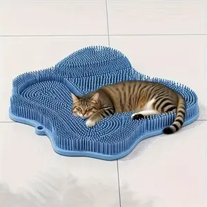 1pc Cat Massage Brush, ideal for cats and Kitty to scratch and groom themselves-a multifunctional climbing scratcher board; suitable for four scenarios including living rooms, pet cat rooms, balconies, and bathrooms.