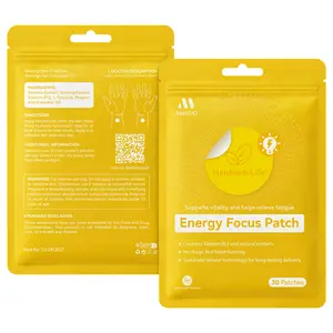Daily Energy & Focus Support Patch | with Natural Extracts & B12 | Non-Habit Forming, 30 Count