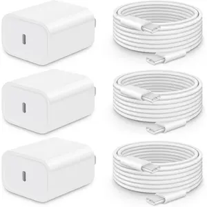 i Phone 16 15 Charger Fast Charging-20W USB C Power Brick with 6Ft Type C to C Cord