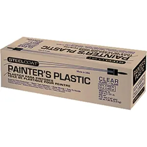 212 MAIN Steelcoat Painters Plastic Tape (P9941-07) - 12 Rolls x 400 ft, 0.31 Mil High-Density Adhesive, Easy Dispense for Automotive Car Washing & Paint Care