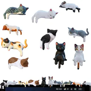 Cute Miniature Cat Trinkets, Handcrafted Mini Cat Figurines, Decorative Collectibles for Home and Office, Adorable Pet Gifts, Collectible Room Decor