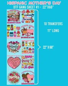 Hispanic Mother's Day DTF Gang Sheet #1 - 22"x60"