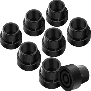 8 Piece Mini Trampoline Leg Covers, Rubber Caps Fit 1 Inch Inner Diameter Chair Legs, Replacement Trampoline Parts