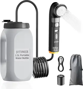 Portable Bidet & Shower for Travel, VITCOCO 2.5L&1600mAh Rechargeable Camping Shower, 2 Showerheads Bidet Sprayer, 2 Modes Waterproof Handheld Bidet, Outdoor Shower Kit for Hiking, Travel