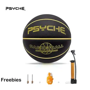 PSYCHE Mini Rubber Basketball Size 3 (22-Inch), with Freebies, Small Mini Basketball Gift for Indoor Outdoor Pool Play Games Streetball