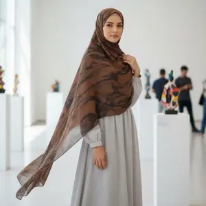 Printed Modal Blend Hijab Soft Breathable Effortlessly Elegant 180x75 cm for Daily Wear Work Outings & Gifting