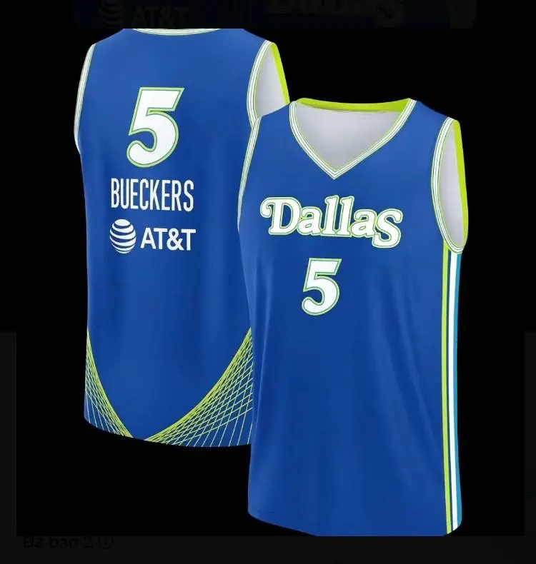 Unisex Football #5Bueckers Dallas Edition Jersey-Navy