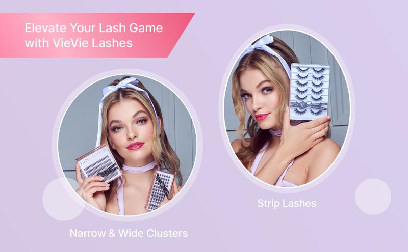 VieVie Narrow Lash Clusters 120pcs DIY Eyelash Extension Lashes, 9-16mm Mix Individual Eyelashes, Natural Look