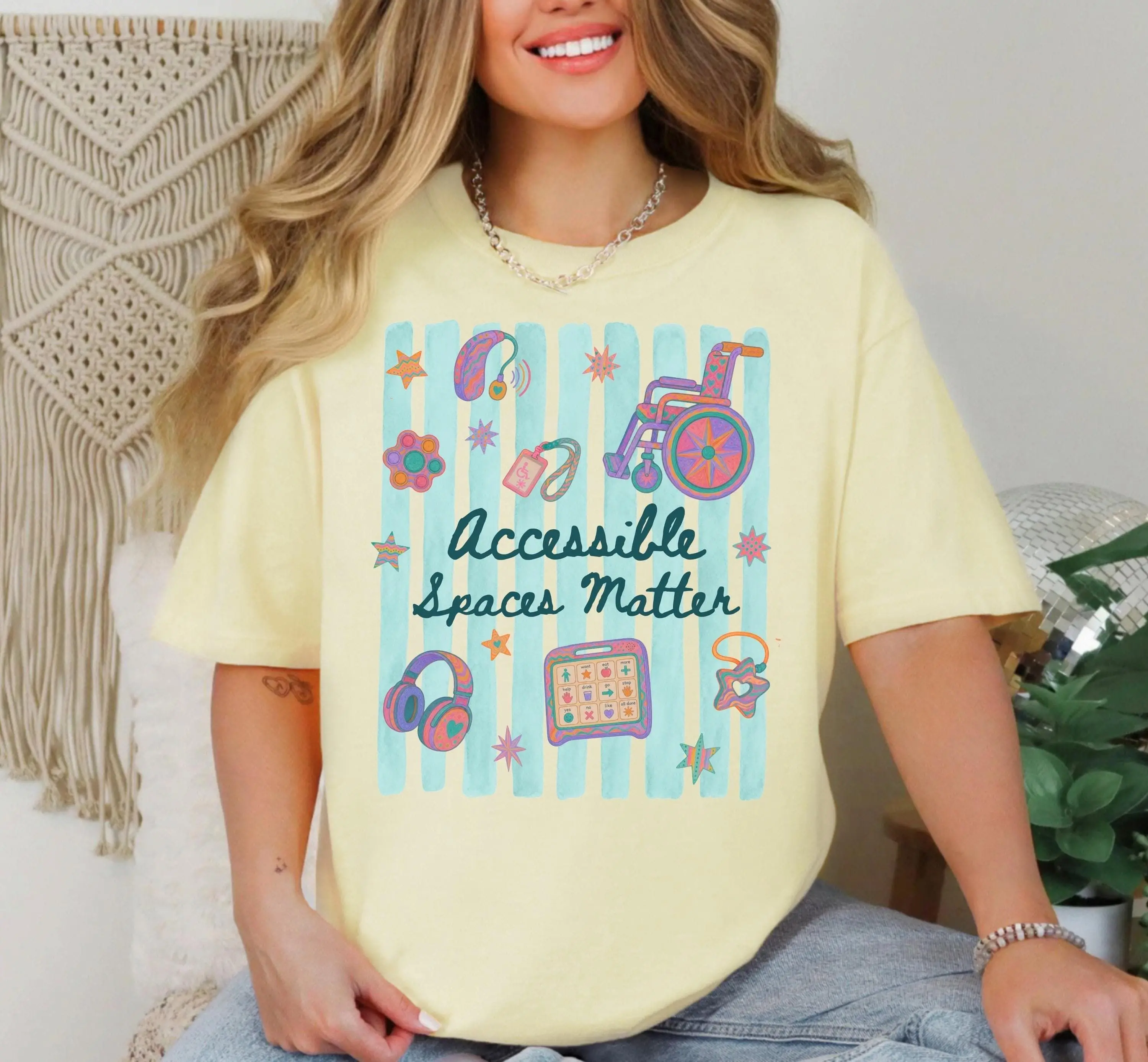 Accessibility Matters Shirt Neurodiverse Inclusion Tee-Shirt Special Educator Comfort Color Disability Rights Shirt Disabled Access Tees