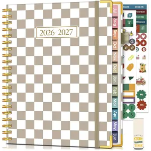 Academic Planner 2026-2027, Hardcover Weekly and Monthly Calendar Planner from July 2026 - June 2027, 8.5" x 11" A4 Large Daily Agenda with Tabs, College School Organizer for Student Teacher, Gingham
