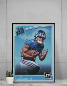 Optic Saquon Barkley Rated Rookie 12x17 Poster New York Giants