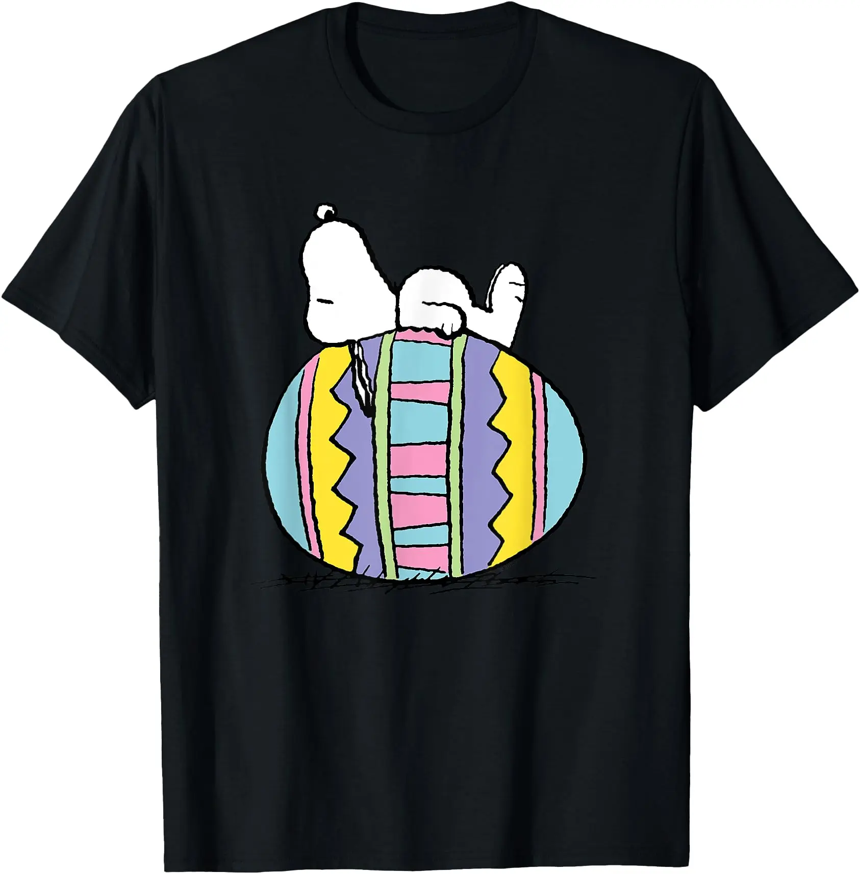 Snoopy - Laying on Easter Egg T-Shirt Crewneck Unisex
