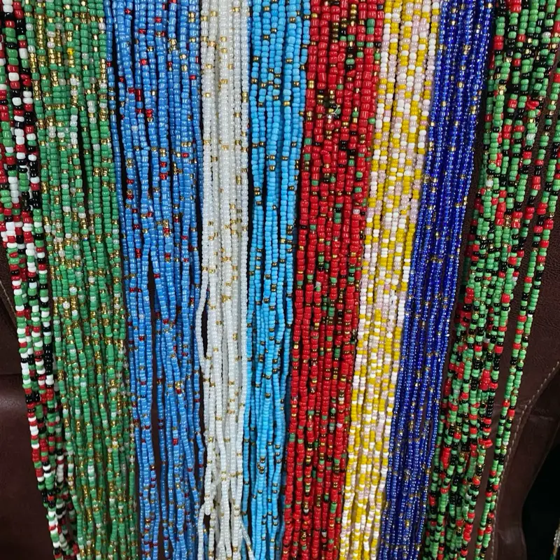 Waist Beads – Handcrafted with a Variety of Designs – African Waist Beads, Body Jewelry – Tie-On (45”-50”) – Add to Cart, Buy Now – Price Per 1 Waist Bead