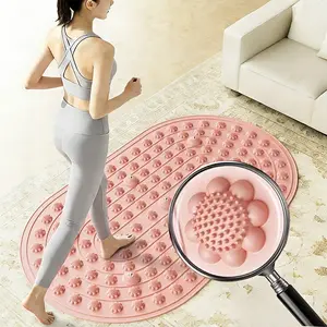 TPE Liquid Silicone Soft Pressure Plate, Foot Massage Pad, Relaxing Foot, Cherry Blossom Powder 9 Magnets, Minimalist Gray 9 Magnets