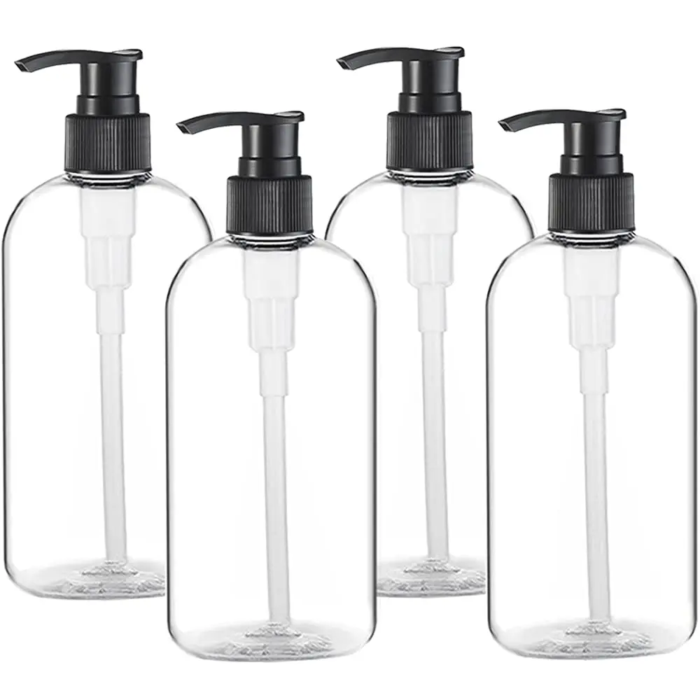 Pump Bottles Portable Clear BPA-Free Empty Plastic Pump Bottles Dispenser Durable Refillable Containers Soap, Shampoo, Lotions, Liquid Body Soap, Creams and Massage Oil's Kitchen