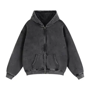 Zip-Through Boxy Fleece Hoodie