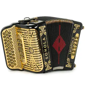 Sonola Legenda II Ultra Compact Accordion 5 Switch GCF Black with Gold