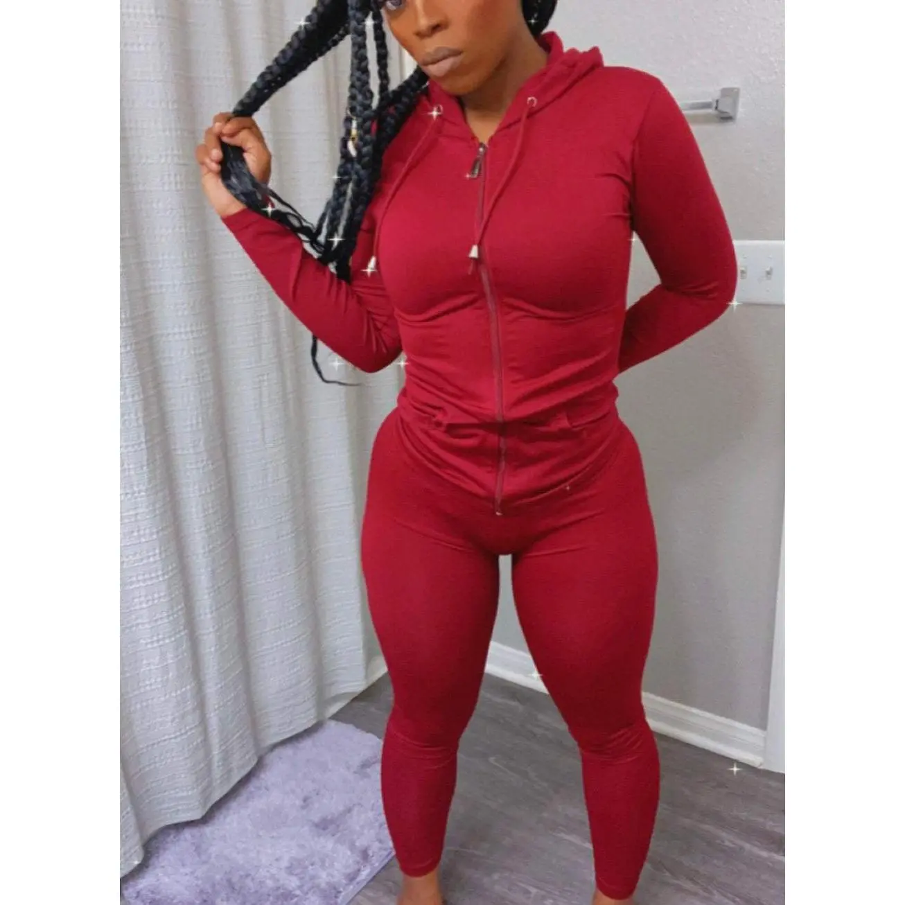 Two Piece Active Set (Burgundy)