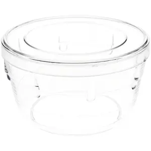 Pioneer Plastics 010C Clear Extra Small Round Plastic Container, 3.0625" W x 1.75" H