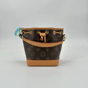 Pre-owned Louis Vuitton Monogram Bucket & Drawstring Bag LV Nano Noe