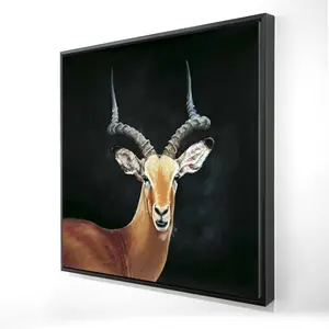 Begin Home Decor 2081-2424-AN517 24 x 24 in. Antelope Rustic Deer Canvas - Framed Wall Art Home Decor
