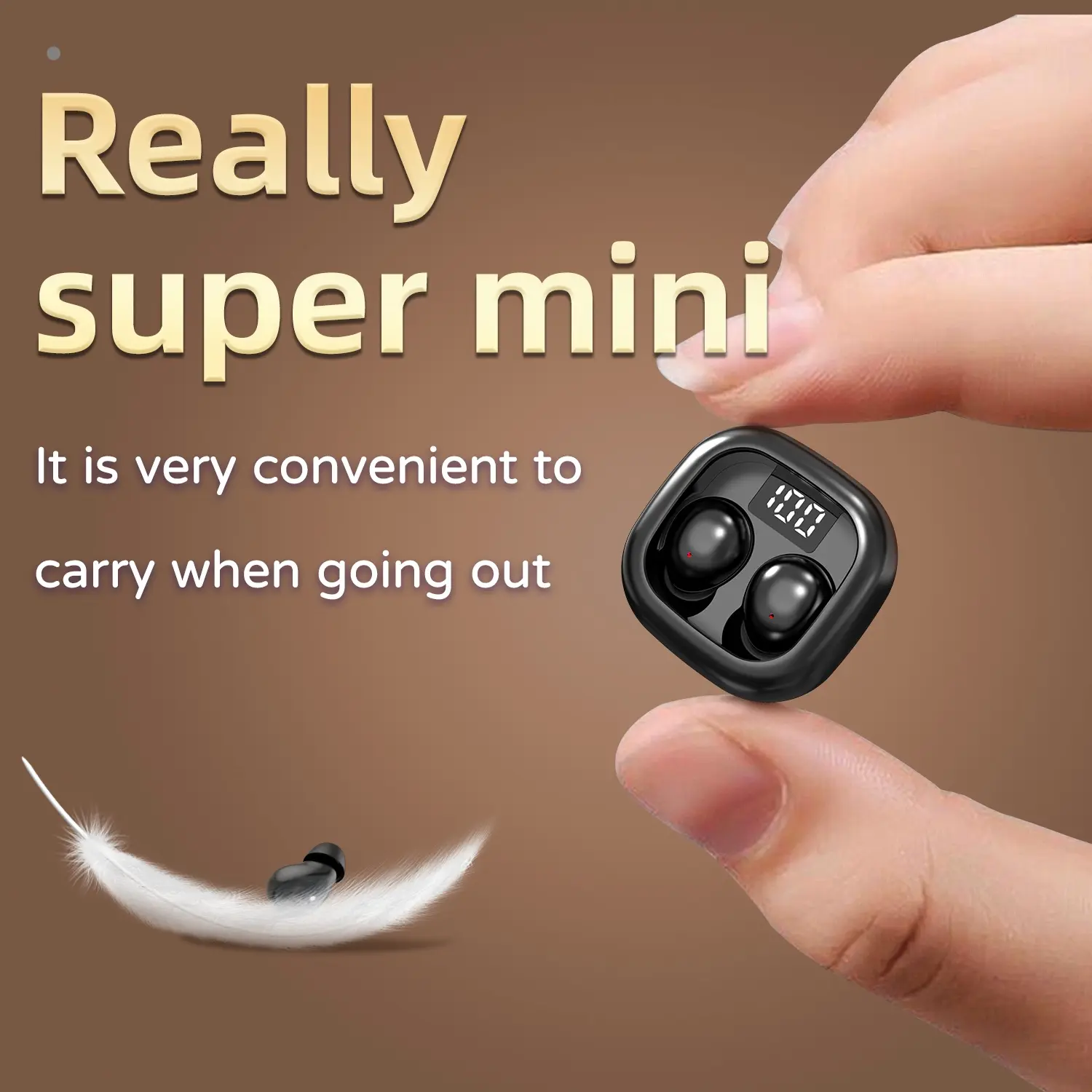 Mini Invisible Earbuds: Wireless, Ultra-Compact, Discreet Sleep Earbuds with Microphone, Ideal for Small Ear Canals | Invisible Earbuds | Mini Discreet Earbuds swimming headphones high-definition sound quality