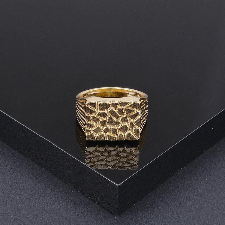 Gold Signet Ring for Men |   Bold Vintage Fashion Jewelry