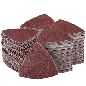 Oscillating Multitool Sandpaper, 3-1/8 Inch Triangle Sandpaper for Triangle Sanding Pads, Assorted 40/60/80/120/180/240 Grit 30pcs Each