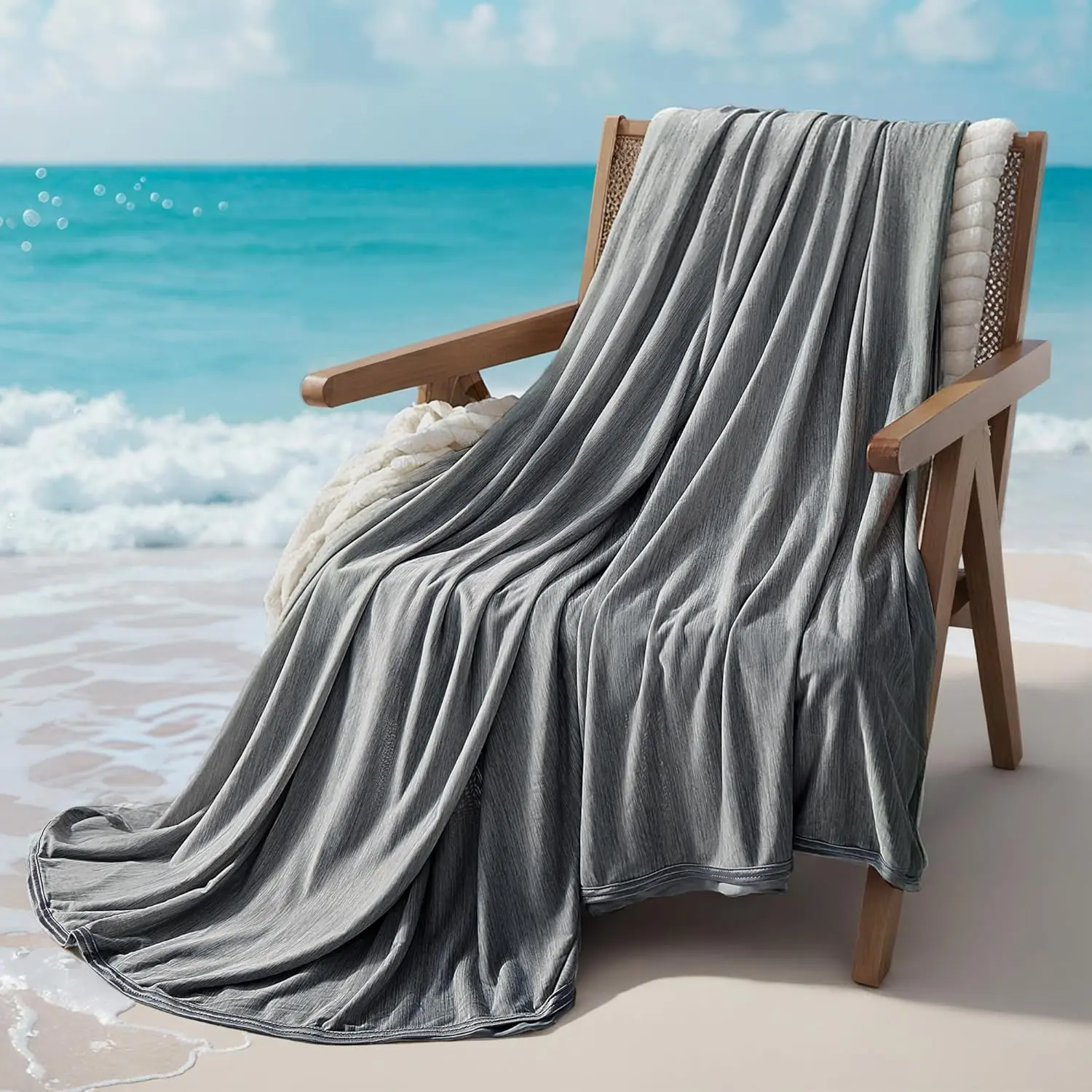Cooling Blanket for Hot ers, Summer Blanket  Size, Double-Sided Cold Blankets, Ultra-Cool Lightweight Breathable Blankets for Bed (Dark Grey, 90''x90'')