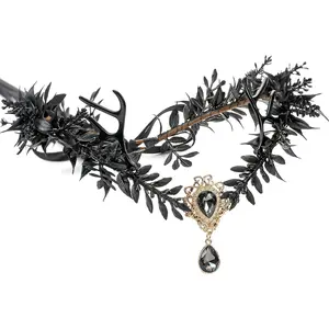 Flower Fairy Crown for Women - Woodland Antler Elf Crown for Renaissance Renfaire Accessories Cosplay Photo Shoot