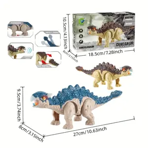 Walking Ankylosaurus Dinosaur Robot with Glowing And Roaring - Interactive Mobile Dinosaurs, Birthday/christmas Gift for Boys And Girls Aged 3-12, Ankylosaurus Dinosaur Companion