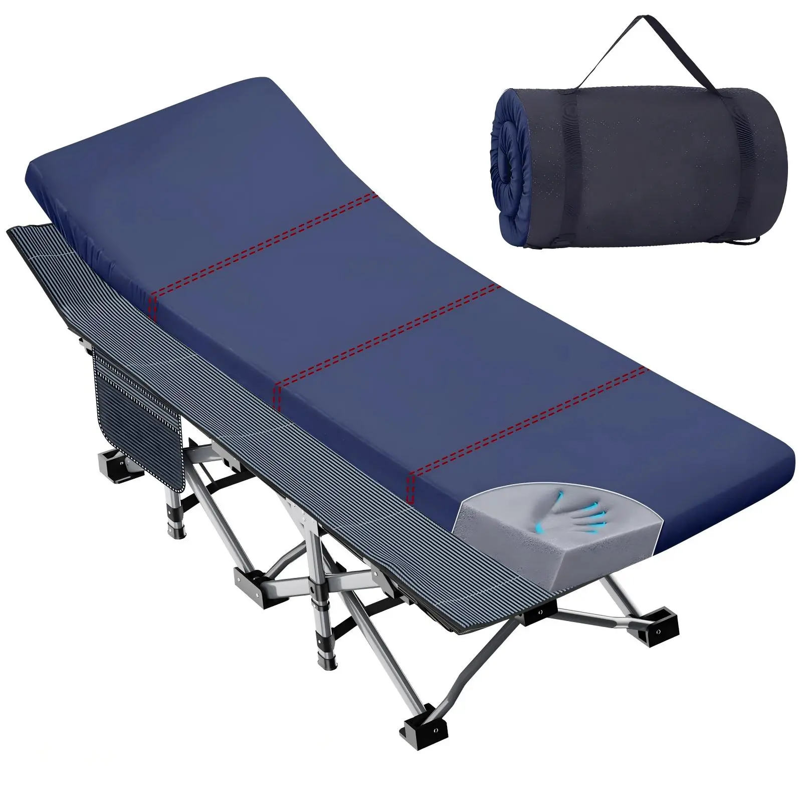 Oversized Blue w/Flat Mattress