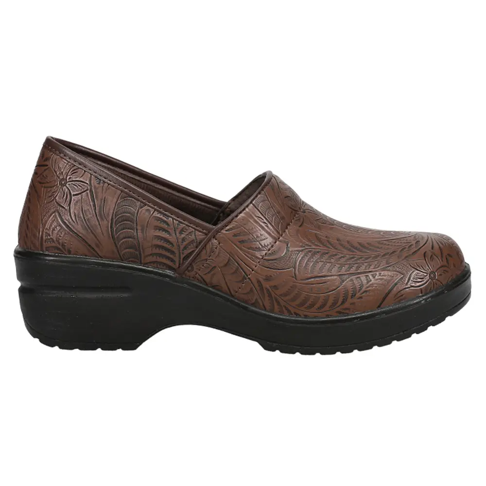 Easy Works by Easy Street Womens Lyndee Slip Resistant Soft Toe Work Safety Shoes Casual - Brown Easy Works by Easy Street Womens Lyndee Slip Resistant Soft Toe Work Safety Shoes Casual - Brown