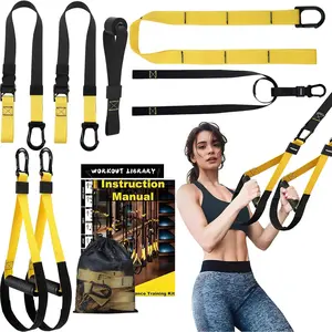 Home Resistance Training Kit |   Full-Body Workout with Suspension Trainer Straps, Door Anchor, Handles, and Carrying Bag |   Complete Home Gym Equipment